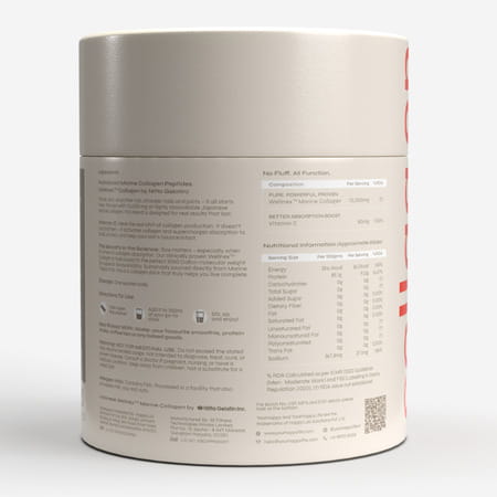 Yourhappylife Collagen Naked | Unflavored Marine Collagen Peptides With Vitamin C - 25 Sachets