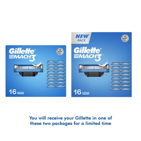 Gillette Mach 3 Shaving Blades Pack Of 16