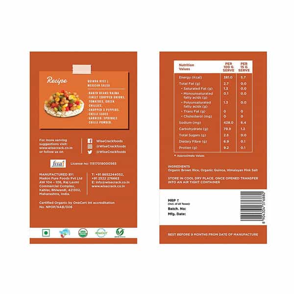 Wise Crack Organic Rice Brown Rice Quinoa Power Super Seeds Flax Lovers |105G Each (Pack Of 4)