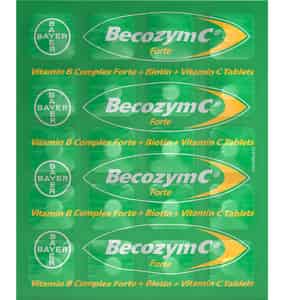 Becozym C Forte B Complex With Vitamin C And Biotin Strip Of 20 Tablets