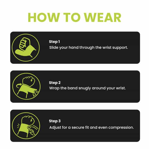 Actifit Wrist Support With Adjustable Band - Compression Brace - Free Size