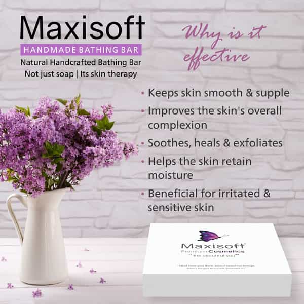 Maxisoft Handmade Bathing Bar 75 Gm X 6 | Combo Pack Of 6 (Pack Of 1)