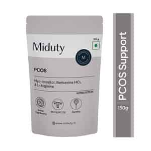 Miduty Pcos Support - Myo-inositol - D-chiro Inositol - Pcod - Period Cycle - Fertility - 150g