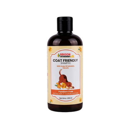 Bakson Veterinary Coat Friendly Shampoo Paraben Free With Arnica & Calendula Extract For Dogs 250 Ml