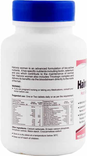 Healthvit Haironic-Woman Hair Growth Formula - 60 Tablets