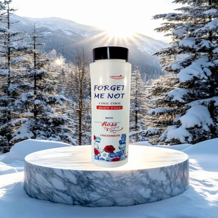 Forget Me Not Cool Cool Body Talc With Rose Freshness | Long-Lasting Cooling Relief | 100g