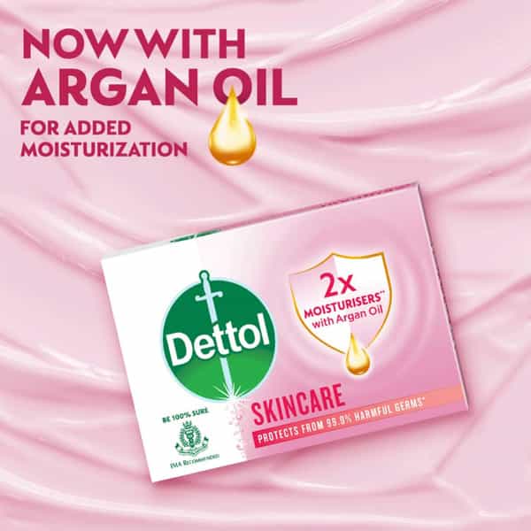 Dettol Skincare Soap 2X Moisturisers With Argan Oil | Pack Of 75Gx4(Buy 3 Get 1 Free)