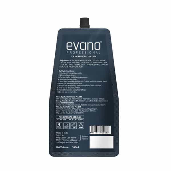 Evano Professional Creme Activator Developer For Beard Colour 500Ml | Flawless Beard In 10 Min