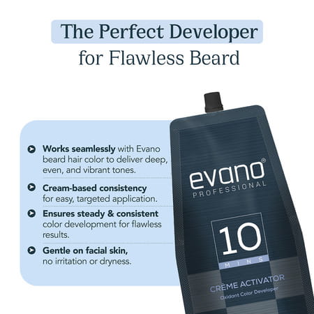 Evano Professional Creme Activator Developer For Beard Colour 500ml | Flawless Beard In 10 Min