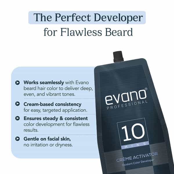 Evano Professional Creme Activator Developer For Beard Colour 500Ml | Flawless Beard In 10 Min