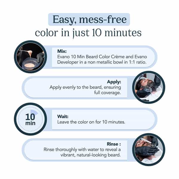 Evano Professional Creme Activator Developer For Beard Colour 500Ml | Flawless Beard In 10 Min