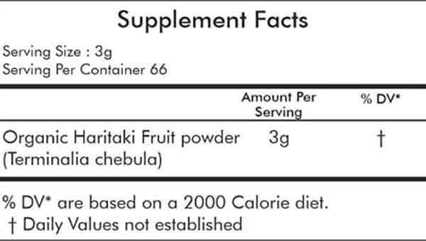 Naturz Ayurveda Organic Haritaki Powder - 200 Gms (Pack Of 5)