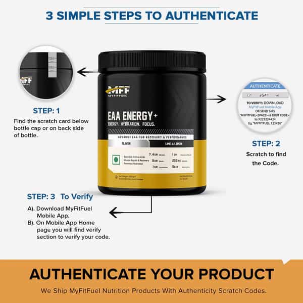 Myfitfuel Anytime Eaa Energy (100G, Tangy Ornge) (Essential Amino Acid) Hydration, Repair & Recovery