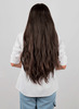 Streak Street 7 Set Clip-In Volumizer Dark Brown Hair Extensions With Golden Brown Highlights