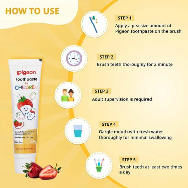 Pigeon Children Toothpaste Strawberry - 45 Gms