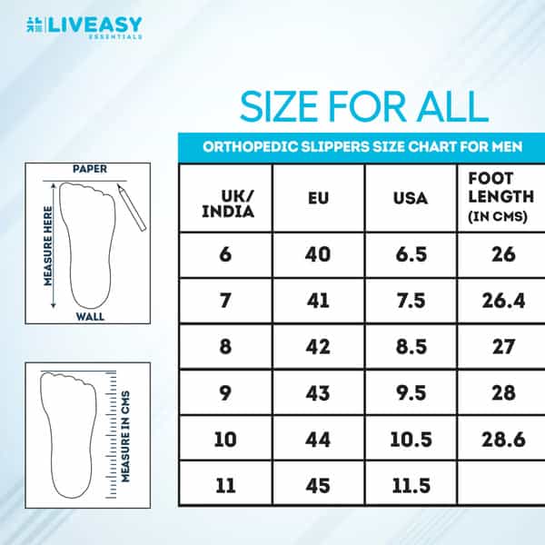 Liveasy Essentials Men's Diabetic & Orthopedic Slippers - Brown - Size Uk 7 / Us 8