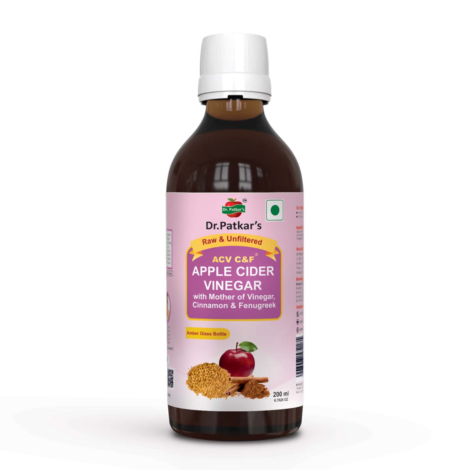 Dr. Patkar'S Apple Cider Vinegar With Cinnamon & Fenugreek 200 Ml