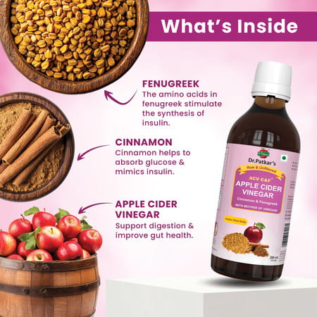 Dr. Patkar'S Apple Cider Vinegar With Cinnamon & Fenugreek 200 Ml