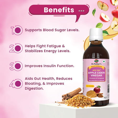 Dr. Patkar'S Apple Cider Vinegar With Cinnamon & Fenugreek 200 Ml