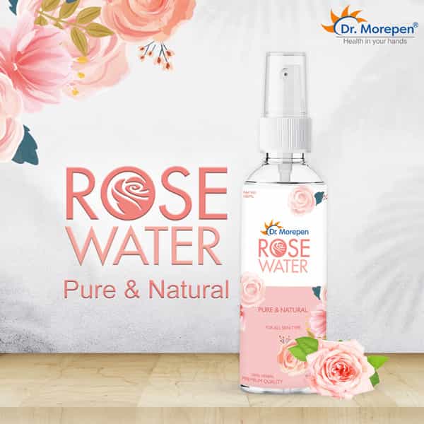 Dr. Morepen Pure & Natural Rose Water Spray For Face No Alcohol - 100Ml