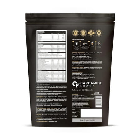 Carbamide Forte Mass Gainer | Protein | Multivitamin | Zma & Creatine Belgian Chocolate Flavour 1kg