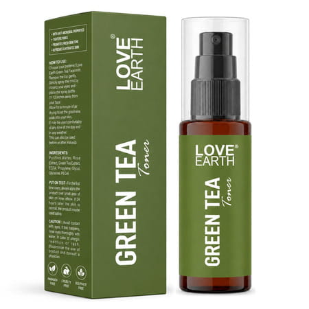 Love Earth Green Tea Toner With Richness Of Green Tea & Essential Oil For Moisturised Skin 100Ml