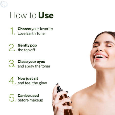 Love Earth Green Tea Toner With Richness Of Green Tea & Essential Oil For Moisturised Skin 100Ml