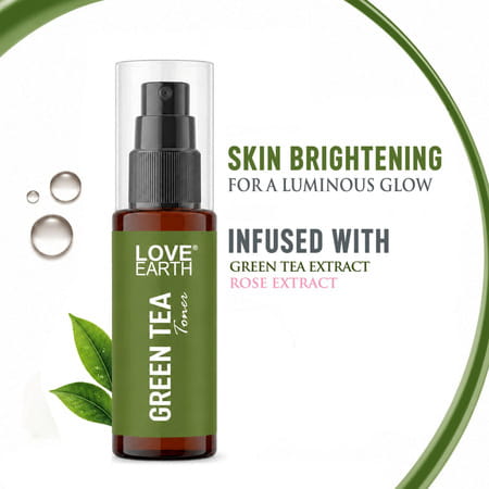 Love Earth Green Tea Toner With Richness Of Green Tea & Essential Oil For Moisturised Skin 100Ml