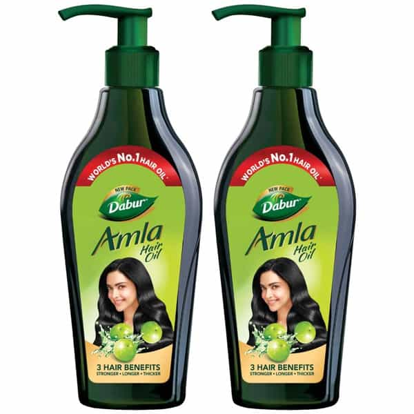 Dabur Amla Hair Oil - 550 Ml | For Strong | Long And Thick Hair | Nourishes Scalp (Pack Of 2)