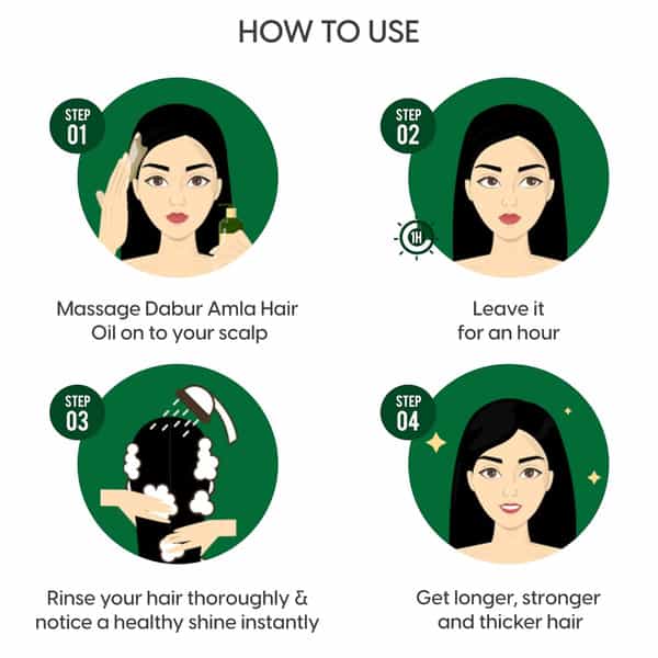 Dabur Amla Hair Oil - 550 Ml | For Strong | Long And Thick Hair | Nourishes Scalp (Pack Of 2)