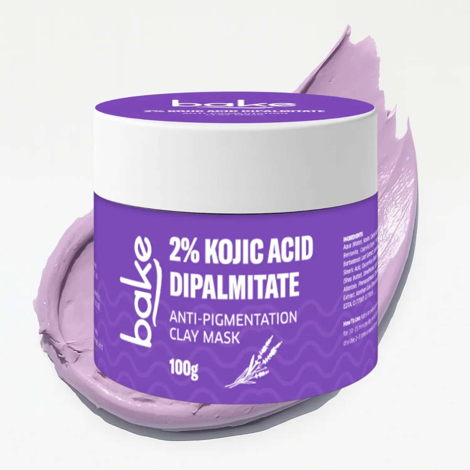 Bake 2% Kojic Acid Dipalmitate Clay Mask For Pigmentation - 100g