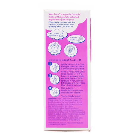 Veet Pure Hair Removal Cream For Normal Skin Organic Aloevera & Rose Extracts 50 Gm