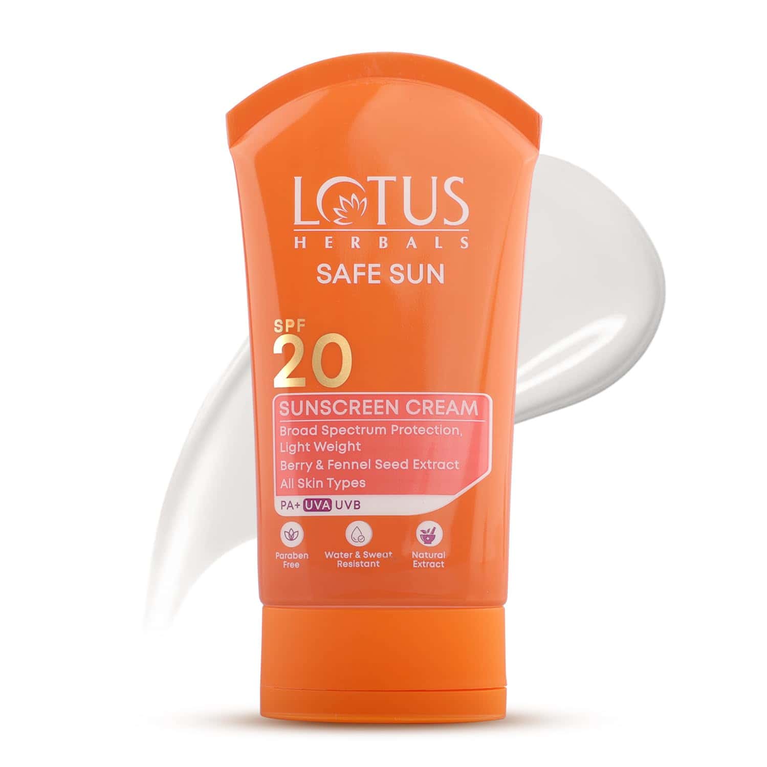 Lotus Herbals Safe Sun Sunscreen Cream - Breezy Berry Spf 20 Pa+ | All Skin Types | 50gm X 2