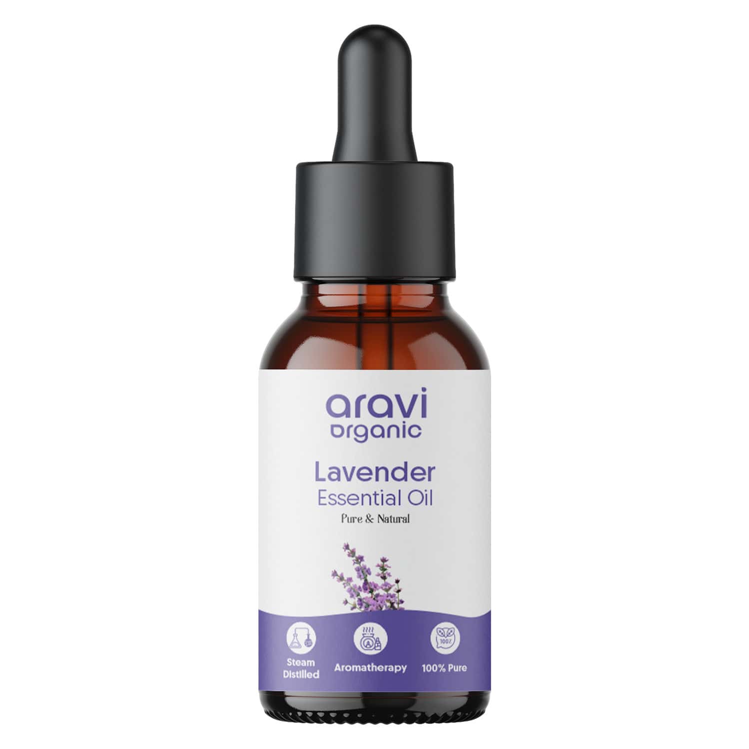 Aravi Organic Lavender Essential Oil - Calms Mind | Relieves Stress - 15ml