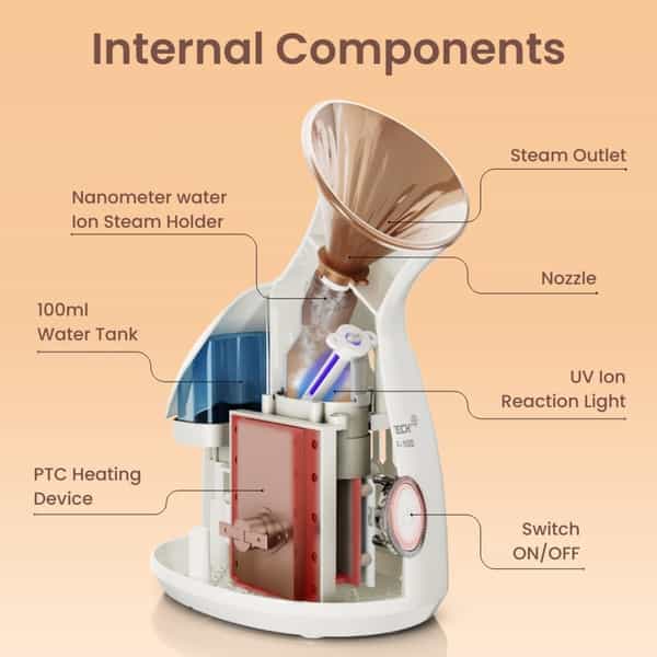 Medtech Handyvap Vap-100 2 In 1 Vaporizer For Cold & Cough + Steamer For Face Steam, Facial Steamer