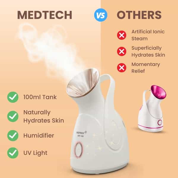 Medtech Handyvap Vap-100 2 In 1 Vaporizer For Cold & Cough + Steamer For Face Steam, Facial Steamer