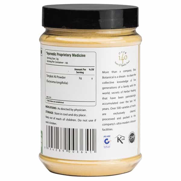 Bixa Botanical Tongkat Ali Root Powder -Long Jack 100% Pure Root Powder-Energy & Testo Booster(200G)