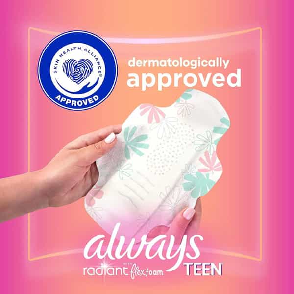 Always Totally Teen Radiant Infinity Pads 28 Count