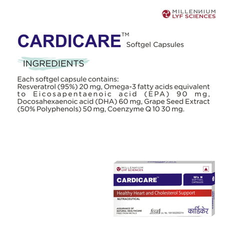 Cardicare Strip Of 10 Softgel Capsules