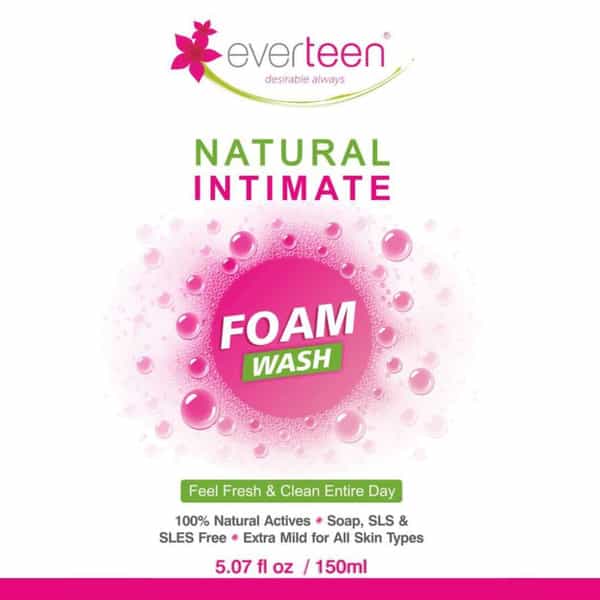Everteen Natural Intimate Foam Wash For Feminine Hygiene In Women 1 Pack- 150Ml