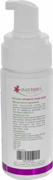 Everteen Natural Intimate Foam Wash For Feminine Hygiene In Women 1 Pack- 150Ml