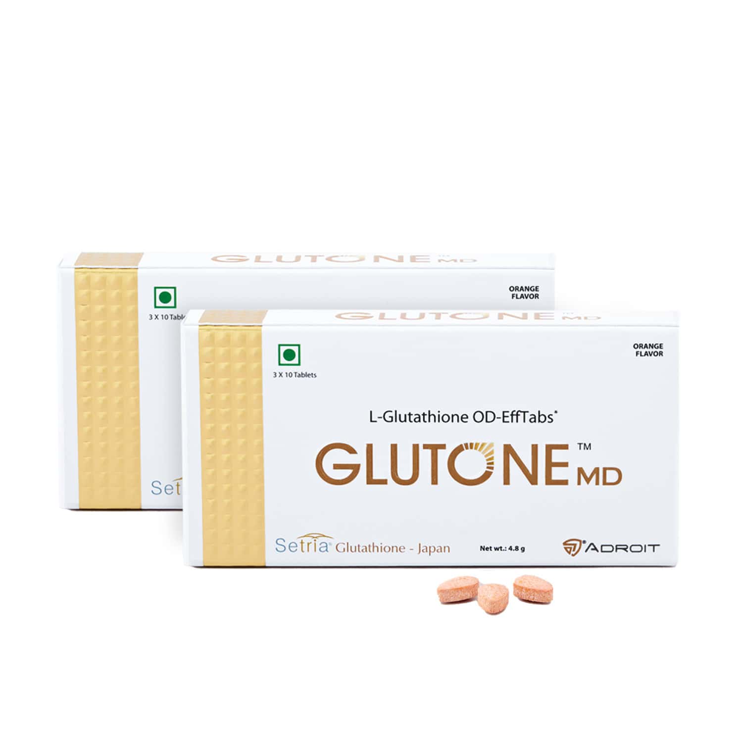 Glutone Md Glutathione Mouth-dissolving Tablets With Setria L-glutathione Pack Of 2