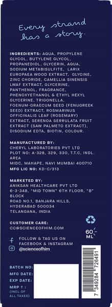 Science Of Him Hair Buddy Hair Growth Tonic
