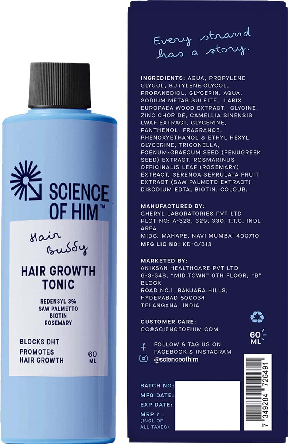 Buy SCIENCE OF HIM HAIR BUDDY HAIR GROWTH TONIC Online & Get Upto 60