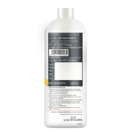 Muscleblaze Liquid L - Carnitine Pro (Tangy Orange | 450Ml) | 3300Mg L - Carnitine