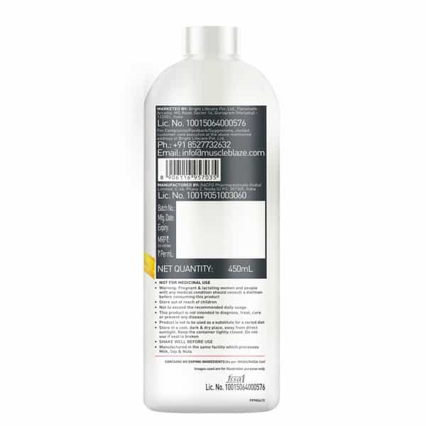 Muscleblaze Liquid L - Carnitine Pro (Tangy Orange | 450Ml) | 3300Mg L - Carnitine