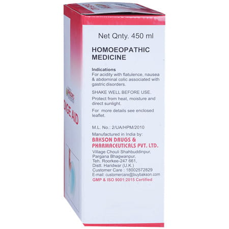 Baksons Dige Aid Syrup 450 Ml