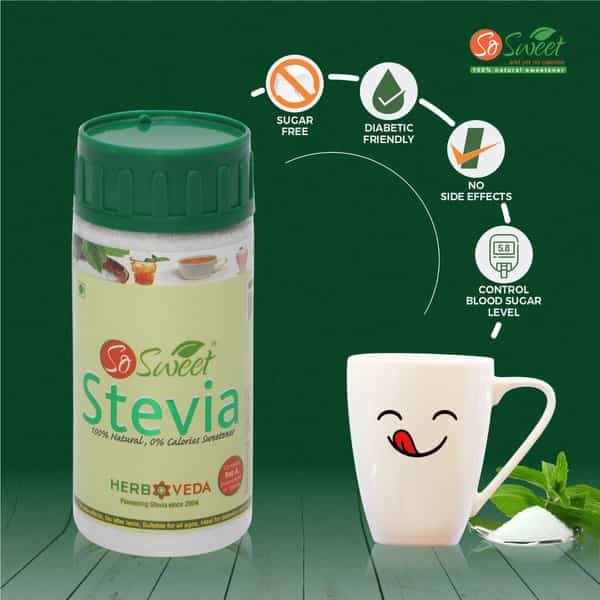 So Sweet Stevia Powder100 Gm Sugar Free Zero Calorie Sweetener ( Pack Of 2)