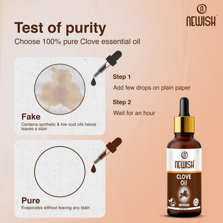 Newish Pure & Natural Clove Oil For Teeth Pain Skin & Hair 30Ml