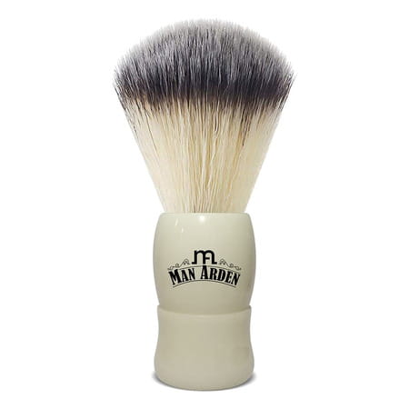 Man Arden Royal White Premium Shaving Brush With Ultra Soft & Absorbent Bristles&Long Handle